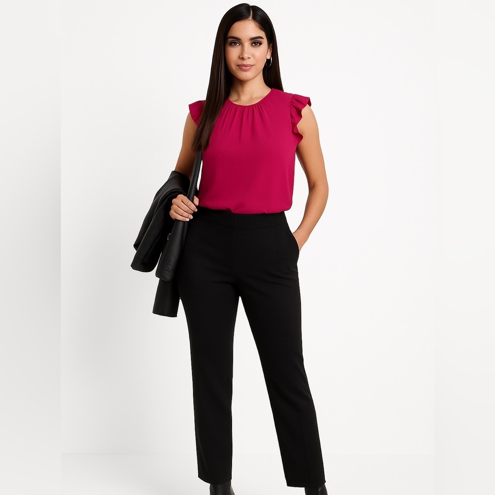 NWT! Banana Republic Black Cropped Avery Dress Pants - 14 tall  💛🩵